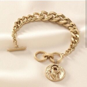 Stella & Dot Heritage coin gold plated bracelet